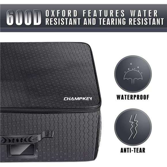 Golf Trunk Organizer Storage-Portable and Foldable Golf Storage Locker (Black) - Picture 4 of 7